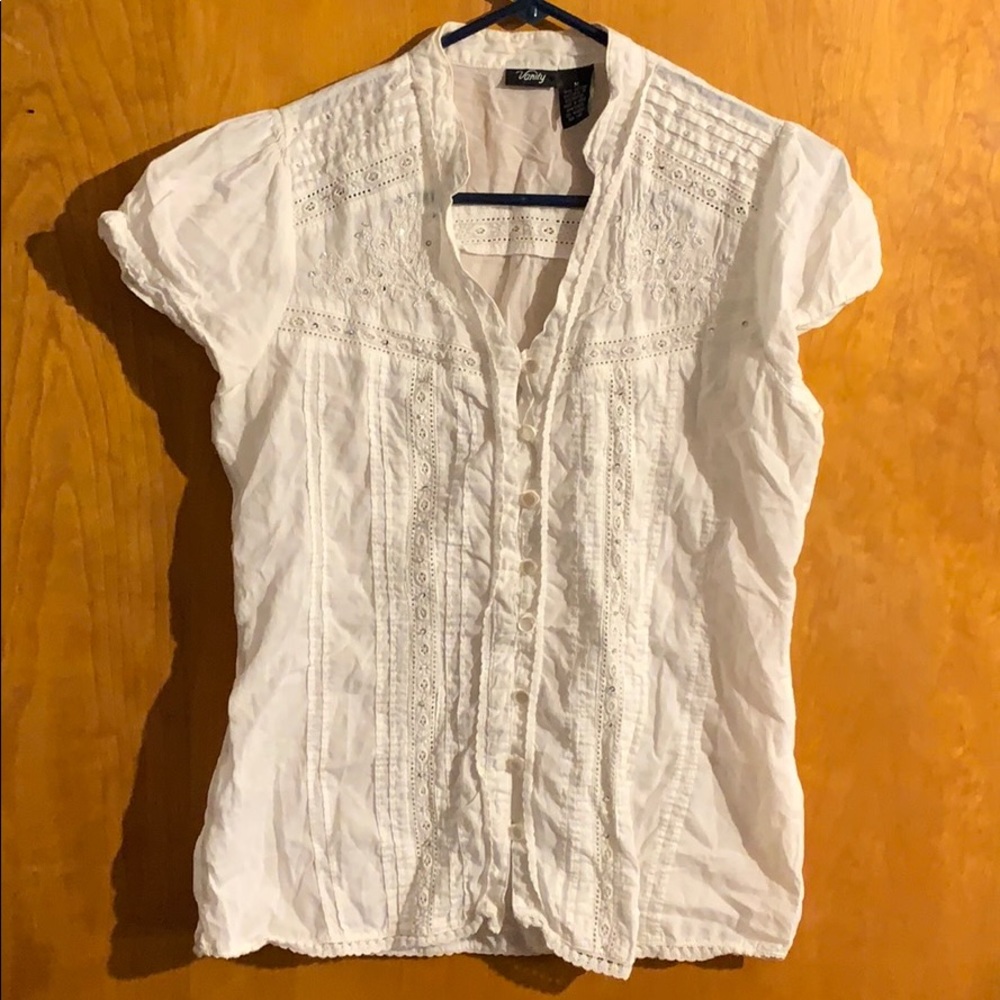 White Beaded Blouse